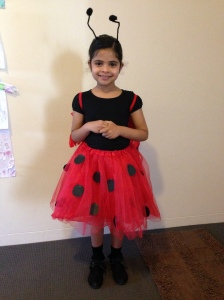 Manny dressed as the Grouchy ladybug (Book Character Day)